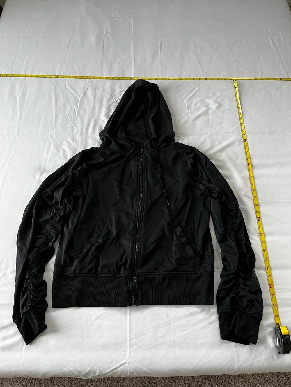 Athletic Works Black Hooded Bomber Jacket